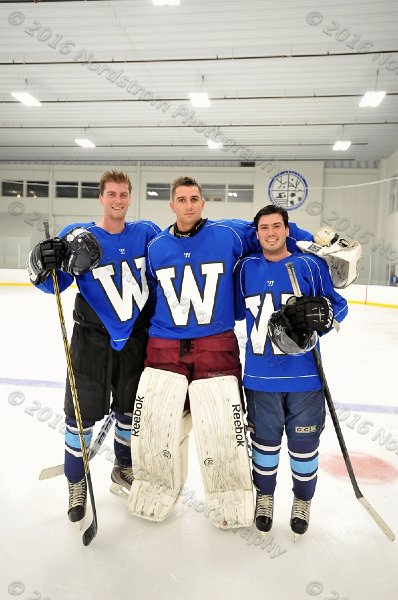 Wheaton College Men\'s Ice Hockey vs Middlesex Community College. - Photo By: KEITH NORDSTROM